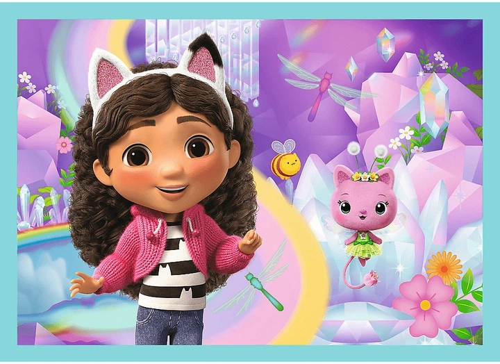 Набір пазлів Trefl 4в1 Ляльковий будинок Габбі: Велика пригода Габбі 35/48/54/70 елементів 34670 (5900511346701) - зображення 6