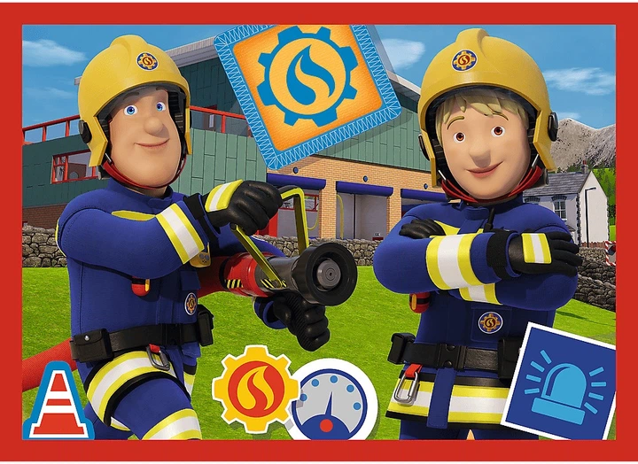 Набір пазлів Trefl 4в1 Пожежник Сем: Пригоди пожежника Сема 12/15/20/24 елементи 34632 (5900511346329) - зображення 3