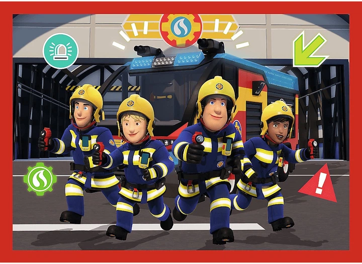 Набір пазлів Trefl 4в1 Пожежник Сем: Пригоди пожежника Сема 12/15/20/24 елементи 34632 (5900511346329) - зображення 4