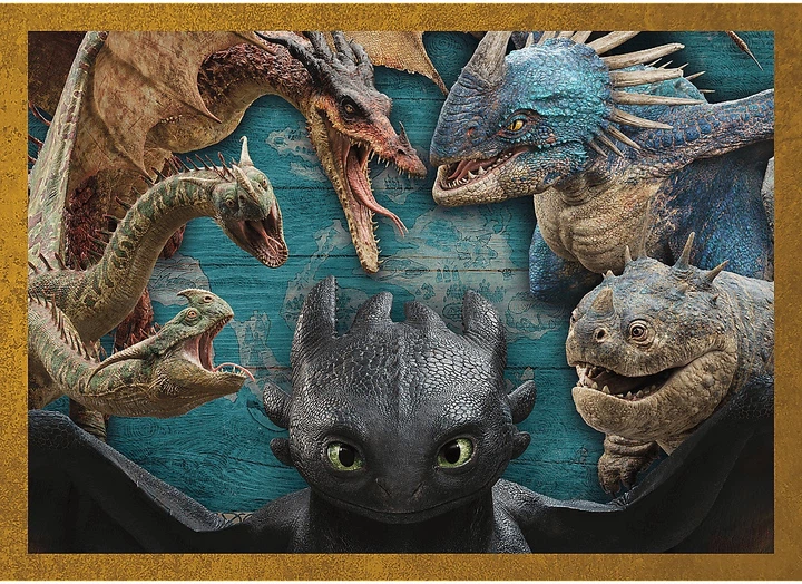 Набір пазлів Trefl 4в1 Як приборкати дракона: Драконячі дні 35/48/54/70 елементів 34678 (5900511346787) - зображення 3