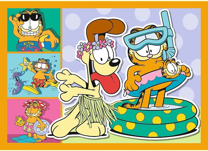 Набір пазлів Trefl 4в1 Гарфілд: Гарфілд любить лазанью 35/48/54/70 елементів 34673 (5900511346732) - зображення 6