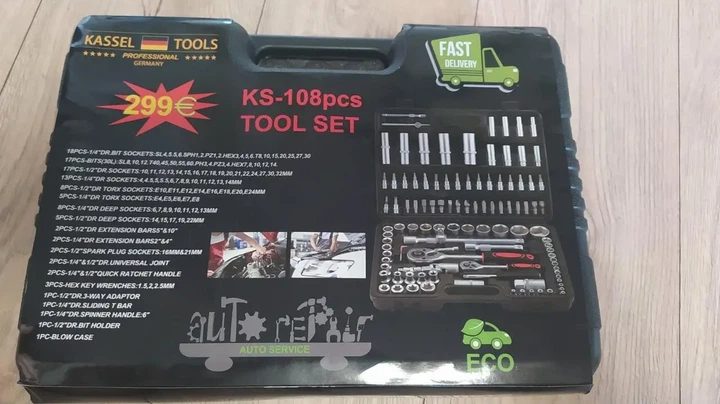 Універсальний набір торцевих головок із тріскачкою 108 пр. Swiss Kraft KS-108pcs TOOL SET - Фото 4 Універсальний набір торцевих головок із тріскачкою 108 пр. Swiss Kraft KS-108pcs TOOL SET - зображення 4