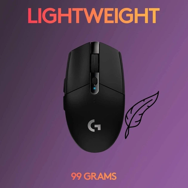 Миша бездротова Logitech G304 Wireless чорна - Фото 4 Миша бездротова Logitech G304 Wireless чорна - изображение 4
