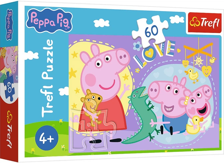 Пазл Trefl Peppa Pig: Щаслива свинка 60 елементів 17414 (5900511174144) - зображення 1