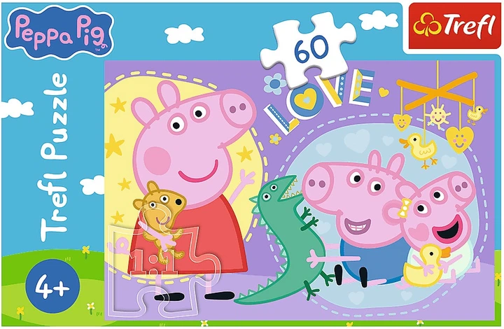 Пазл Trefl Peppa Pig: Щаслива свинка 60 елементів 17414 (5900511174144) - зображення 2
