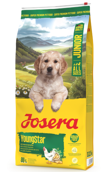 Сухой беззерновой корм для щенков и юниоров всех пород JOSERA YoungStar Junior All Sizes 12,5 кг - Фото 1 Сухой беззерновой корм для щенков и юниоров всех пород JOSERA YoungStar Junior All Sizes 12,5 кг - изображение 1