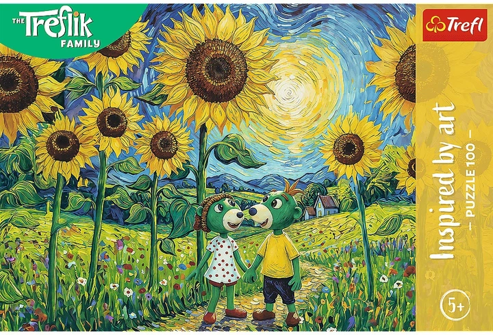 Пазл Trefl Inspired By Art The Treflik Family: Прогулянка серед соняшників 100 елементів 16560 (5900511165609) - зображення 2