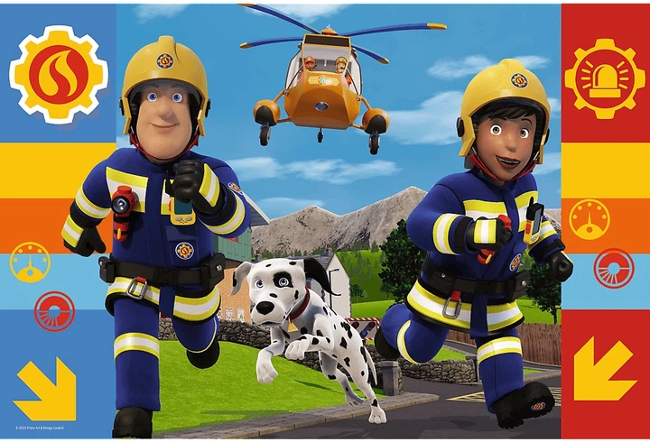 Пазл Trefl Fireman Sam: Завжди готовий пожежник Сем 100 елементів 16518 (5900511165180) - зображення 3