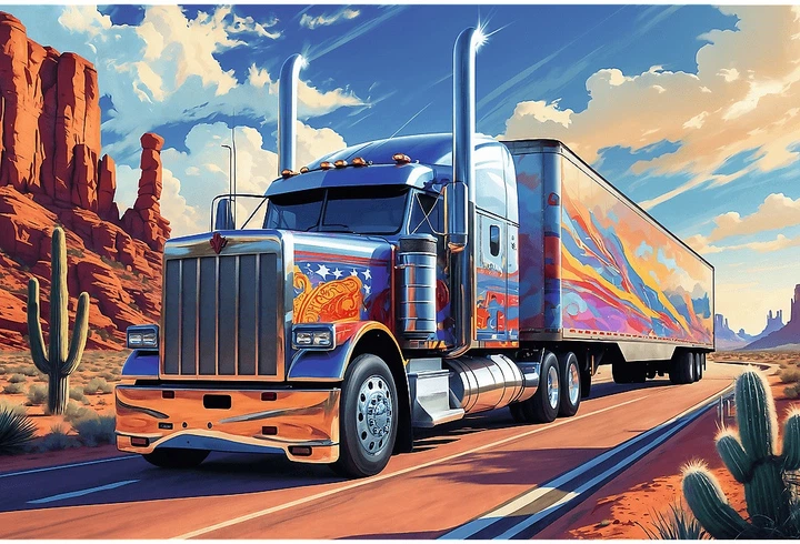 Пазл Trefl Вантажівка в дорозі 160 елементів 15413 (5900511154139) - зображення 3