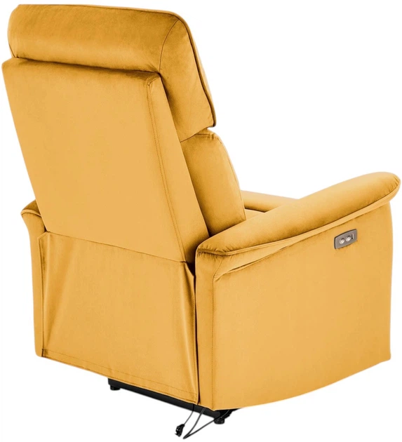 Крісло для відпочинку Halmar Semir з функцією електричного розкладання Гірчичне (5905248130951) - зображення 2