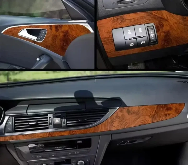Виниловая пленка для авто и мото ширина 30 см длина 65 см Wood Grain - изображение 4