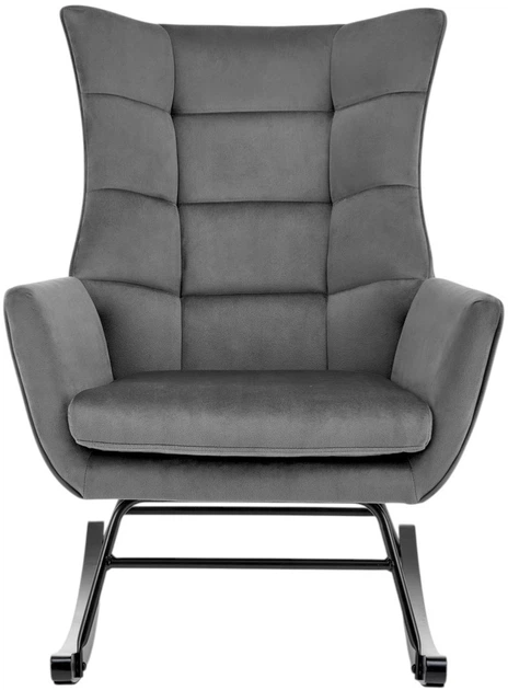 Крісло-гойдалка Halmar Bazalto Сірий (5905248124769) - зображення 5