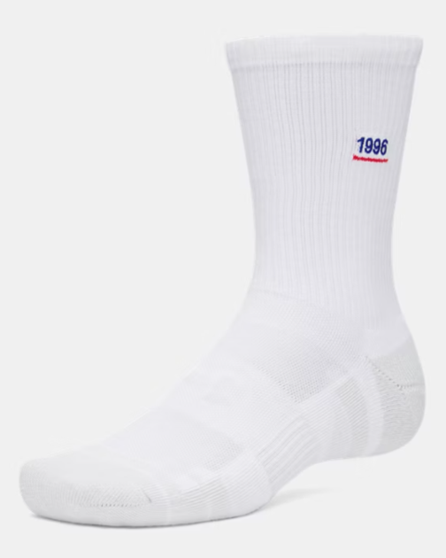 Шкарпетки Under Armour Performance Tech™ Unisex 3-Pack Crew Socks 1379515-101 l, білий - Фото 2 Шкарпетки Under Armour Performance Tech™ Unisex 3-Pack Crew Socks 1379515-101 l, білий - зображення 2