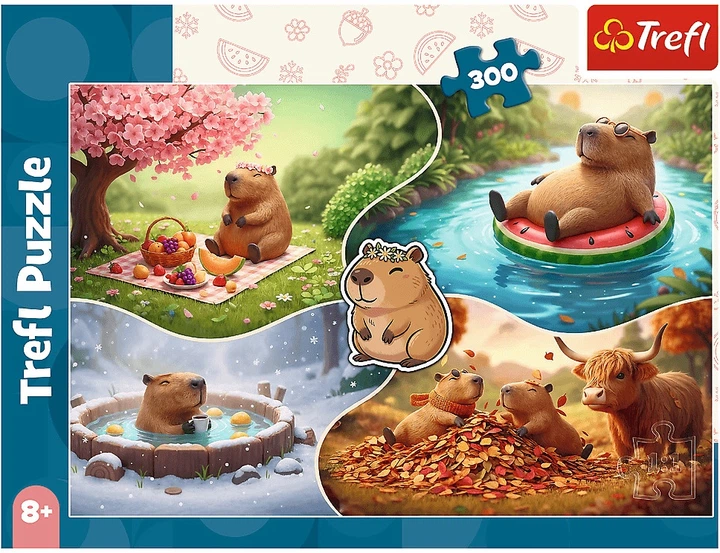 Пазл Trefl Чотири пори року з капібарами 300 елементів 23052 (5900511230529) - зображення 2