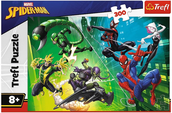 Пазл Trefl Spider-Man: У павутинні 300 елементів 23036 (5900511230369) - зображення 2