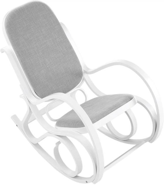Крісло-гойдалка Halmar Max Bis Plus Біле (5905248112001) - зображення 7