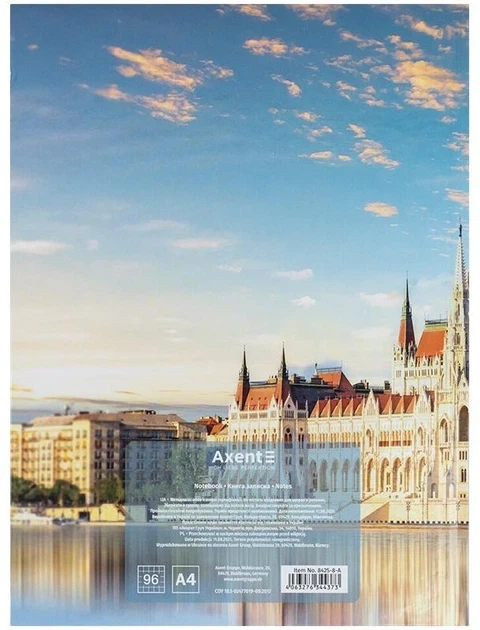 Книга записная Axent City Budapest А4 20.3 х 27.3 мм 96 листов в клетку (8425-8-A) Город - Фото 5 Книга записная Axent City Budapest А4 20.3 х 27.3 мм 96 листов в клетку (8425-8-A) Город - изображение 5