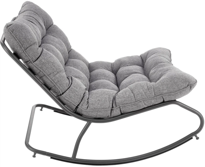 Крісло-гойдалка Halmar Gatto Сіре (5905248125155) - зображення 2