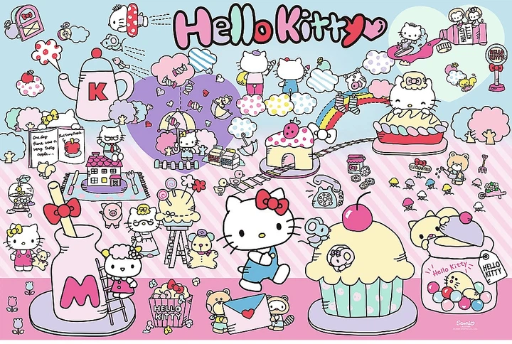 Пазл Trefl Hello Kitty: Пізнай світ Hello Kitty 300 елементів 23031 (5900511230314) - зображення 3