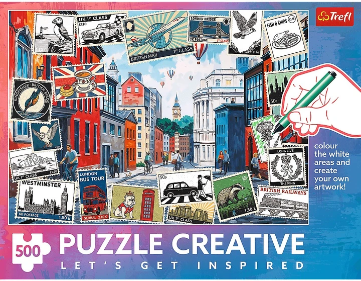 Puzzle Trefl Creative: Pozdrowienia z Londynu 500 elementów 37563 (5900511375633) - obraz 2