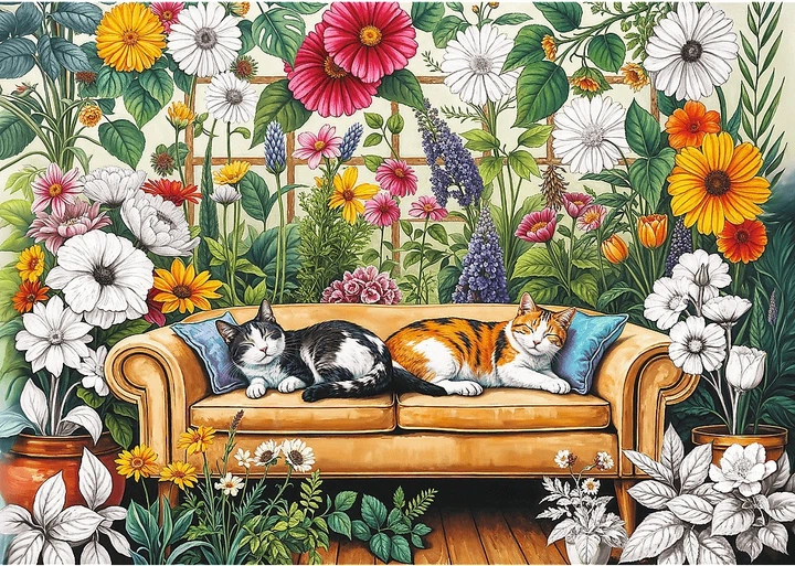 Puzzle Trefl Creative: Kocia oranżeria 500 elementów 37562 (5900511375626) - obraz 3