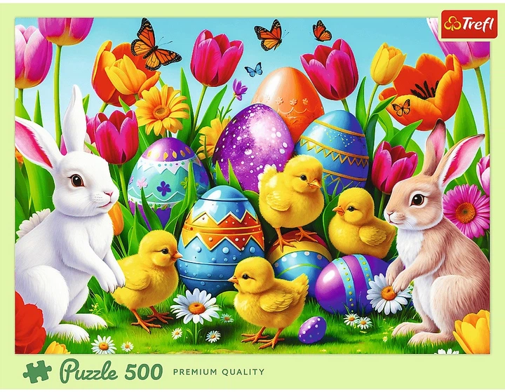 Puzzle Trefl Wielkanocna łąka 500 elementów 37559 (5900511375596) - obraz 2