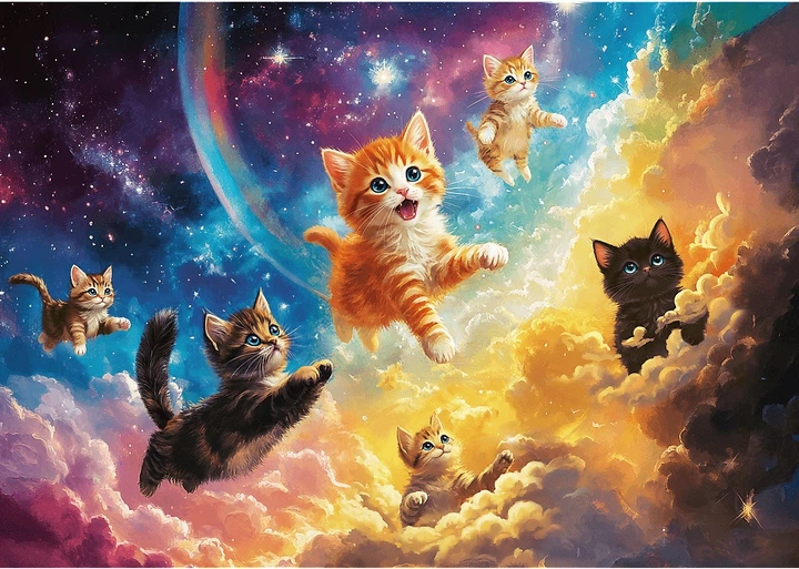 Пазл Trefl Космічні кошенята 500 елементів 37557 (5900511375572) - зображення 3