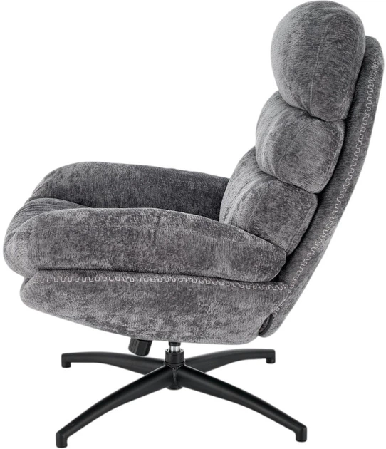 Крісло для відпочинку Halmar Dario з підніжкою та функцією гойдалки Сіре (5905248130579) - зображення 4