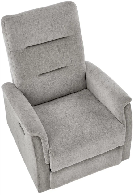 Крісло для відпочинку Halmar Jamal з функцією електричного розкладання Сіре (5905248130753) - зображення 8