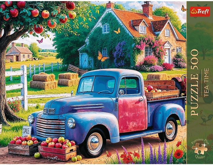 Puzzle Trefl Premium Plus Tea Time: Samochód farmera 500 elementów 37612 (5900511376128) - obraz 2