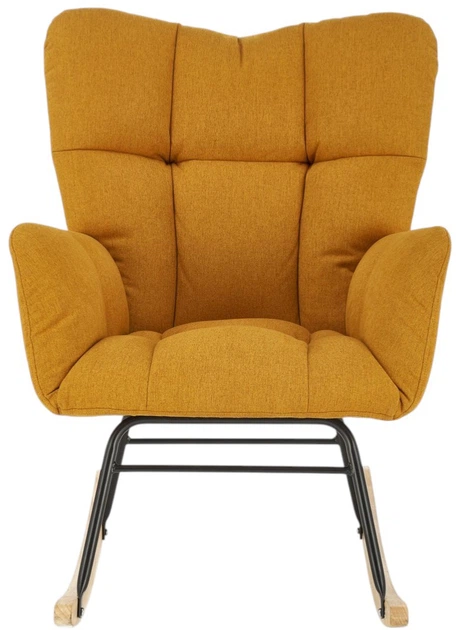 Крісло-гойдалка Halmar Vasco Гірчичне (5905248131019) - зображення 5