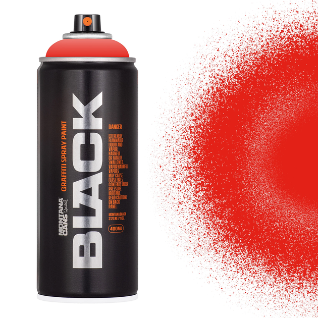 Нітро фарба-спрей Montana Black P3000 Power Red (Червоний) 400 мл - Фото 1 Нітро фарба-спрей Montana Black P3000 Power Red (Червоний) 400 мл - зображення 1