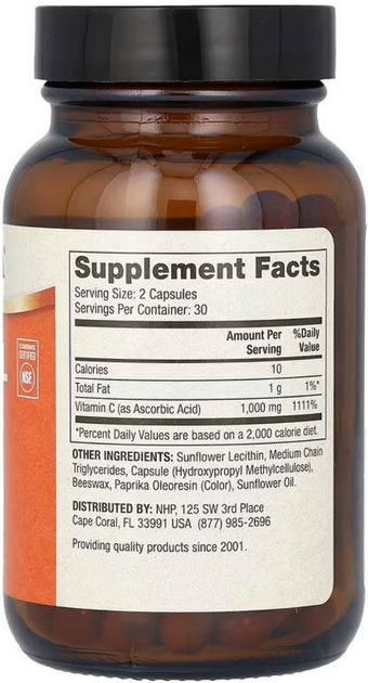 Липосомальный витамин С Dr. Mercola Liposomal Vitamin C 1000 мг 60 капсул ARE-576179 - изображение 2