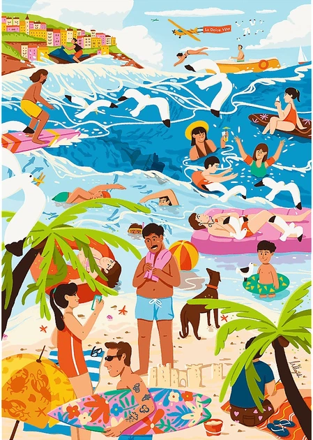 Пазл Trefl The Art of Colour: У розпалі літніх канікул 1000 елементів 12065 (5900511120653) - зображення 3