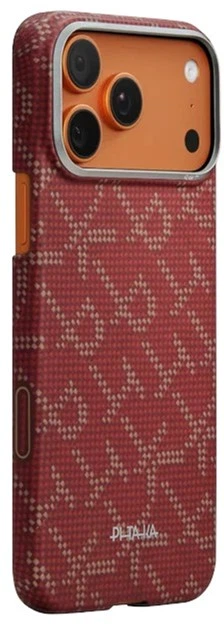 Etui PITAKA Ultra-Slim Monogram MagSafe do iPhone 17 Pro Max Gold-Red (0741654367865) - obraz 2