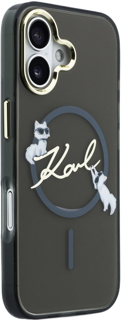 Etui Karl Lagerfeld IML Choupettes Karl  Script Logo MagSafe do Apple iPhone 17 Black (3666339605872) - obraz 4