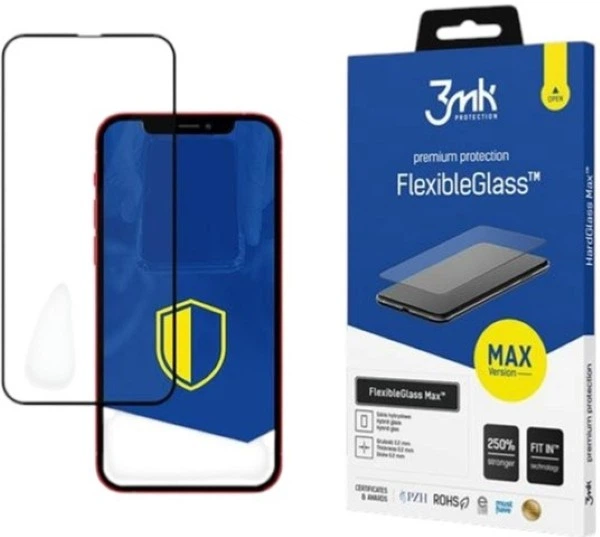 Гібридне скло з посиленими краями 3MK FlexibleGlass Max для iPhone 13 Pro Max 6.7" Black (5903108436540) - зображення 1