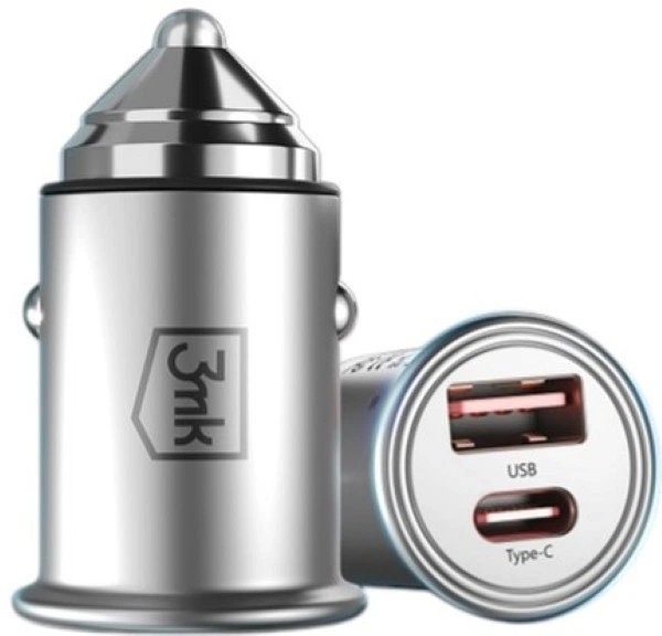 Автомобільний зарядний пристрій 3MK HyperCar Charger 30W Power Delivery 1xUSB-A + 1xUSB-C (5903108464574) - зображення 5