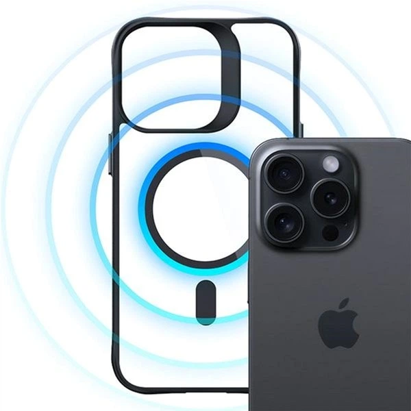 Etui 3MK Satin Armor MagCase do Apple iPhone 15 Pro Black + Transparent (5903108563833) - obraz 4