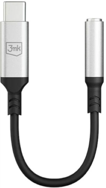 Adapter 3MK USB-C - miniJack Black-Silver (5903108518055) - obraz 8