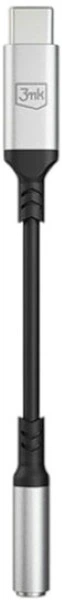 Adapter 3MK USB-C - miniJack Black-Silver (5903108518055) - obraz 9