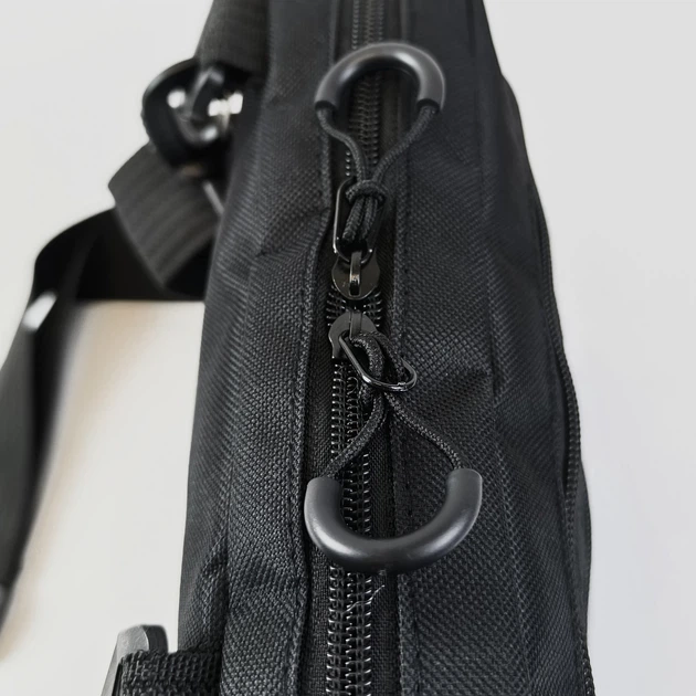 Сумка через плечо Cordura 600D с Velcro панелью на патче (на плечо) черная - изображение 8