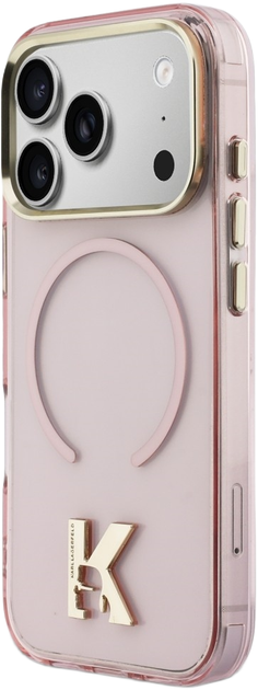 Etui Karl Lagerfeld IML K Head Logo MagSafe do Apple iPhone 17 Pro Pink (3666339598693) - obraz 2