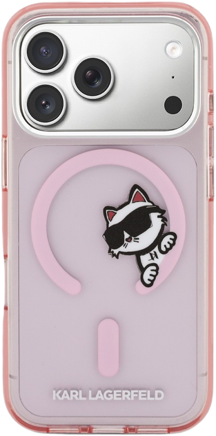Etui Karl Lagerfeld IML Peekaboo MagSafe do Apple iPhone 17 Pro Pink (3666339606855) - obraz 3