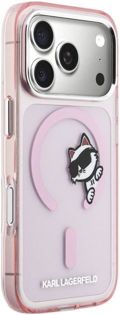 Etui Karl Lagerfeld IML Peekaboo MagSafe do Apple iPhone 17 Pro Pink (3666339606855) - obraz 4