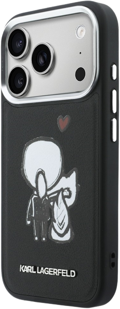 Etui Karl Lagerfeld Karl & Choupette Back Logo MagSafe do Apple iPhone 17 Pro Black (3666339605735) - obraz 2