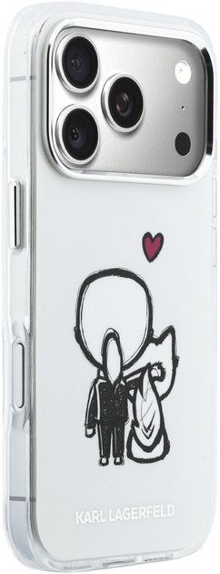 Etui Karl Lagerfeld Karl & Choupette Back MagSafe do Apple iPhone 17 Pro Max Transparent (3666339607982) - obraz 4