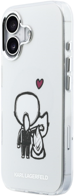 Etui Karl Lagerfeld Karl & Choupette Back MagSafe do Apple iPhone 17 Transparent (3666339607951) - obraz 2