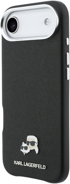 Панель Karl Lagerfeld Karl & Choupette Head Pins Saffiano MagSafe для Apple iPhone 17 Air Black (3666339599485) - зображення 2