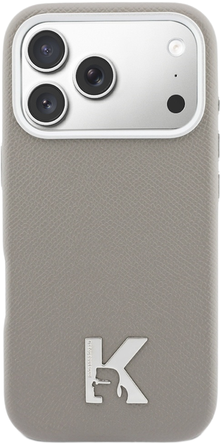 Etui Karl Lagerfeld Karl & Choupette Back MagSafe do Apple iPhone 17 Pro Grey (3666339597092) - obraz 3